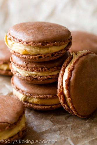 Chocolate Peanut Butter Macarons