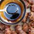 Bacon-wrapped dates stuffed with blue cheese and smoked almonds