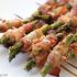 Bacon wrapped asparagus skewers