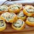 Bacon spinach and provolone rolls