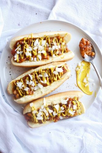 Baked Beans and Onion Dogs