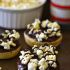 Baked Doughnuts With Chocolate Glaze And Popcorn