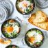 Baked Eggs with Mushrooms and Spinach