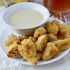 Baked popcorn chicken with maple-Dijon dipping sauce