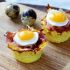 Baked Quail Eggs In Potato Nests