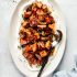 Balsamic Roasted Sweet Potatoes + Shallots with Yogurt