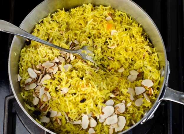 Basmati Rice Pilaf with Dried Fruit and Almonds