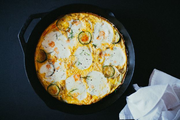 Zucchini and Fennel Frittata with Mozzarella