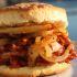 BBQ Pulled Chicken with Horseradish Caramelized Onion Biscuit Sliders