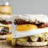 Breakfast burgers with maple aioli