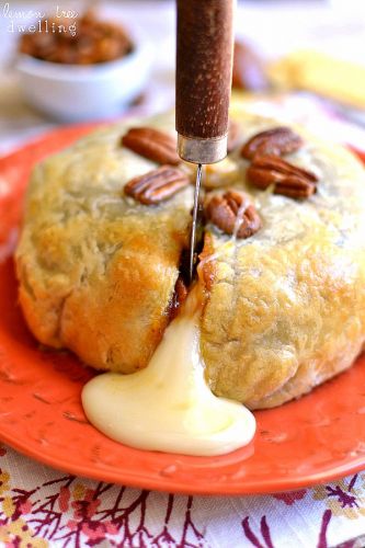 Pumpkin pecan baked brie