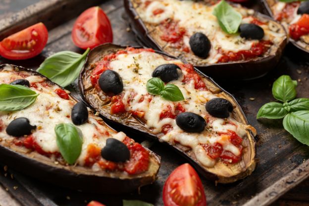 Mini Eggplant Pizzas