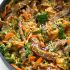 Beef chow mein stir fry