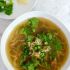 Beef pho noodle soup