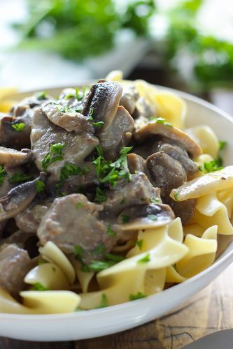 Beef stroganoff