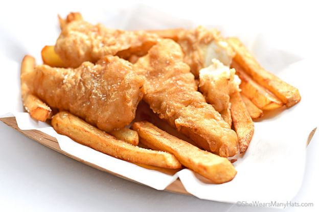 Beer batter fish and chips