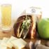Beer braised brats with apple mustard slaw