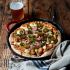 Beer cheese tater tot pizza