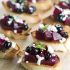 Beet blueberry bruschetta