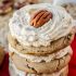 Cinnamon cookies with maple pecan frosting