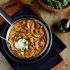 Beef whisky stroganoff and lemon parsley pesto