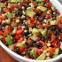 Black Bean Salad with Corn, Red Peppers and Avocado in a Lime-Cilantro Vinaigrette