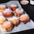 Blackberry jam and custard donuts