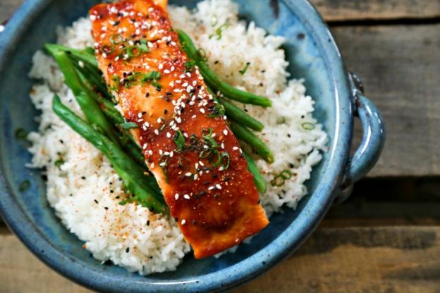 Blood Orange Miso Glazed Broiled Salmon