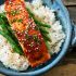 Blood Orange Miso Glazed Broiled Salmon