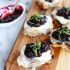Blueberry basil balsamic mozzarella crisps