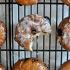 Glazed blueberry cake donuts