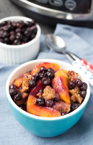 BLUEBERRY PEACH COBBLER