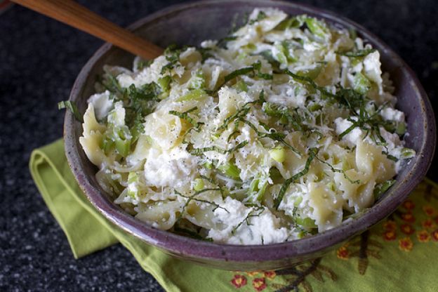 Bowties with Sugar Snaps, Lemon and Ricotta