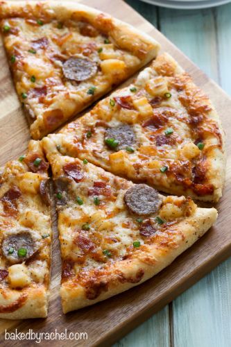 Bratwurst And Potato Pizza With Beer Crust
