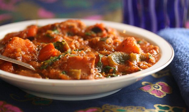 Brazilian salmon and sweet potato stew