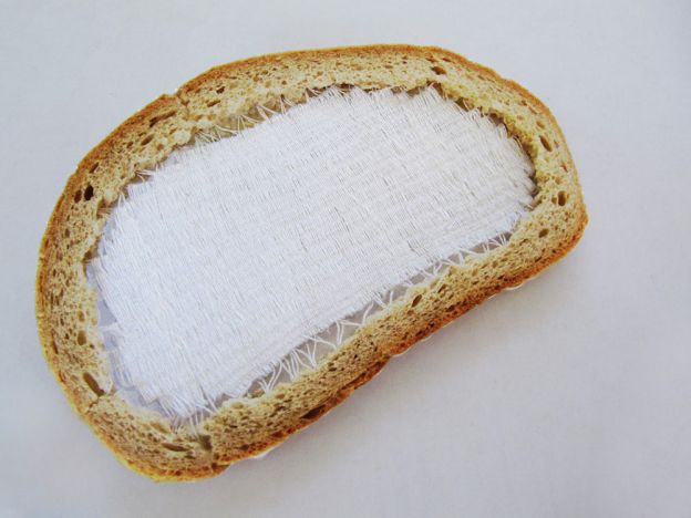 embroidered bread