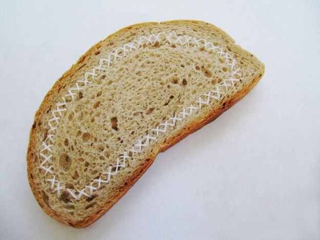 embroidered bread