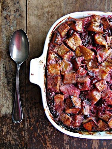 Sour Cherry Bread Pudding