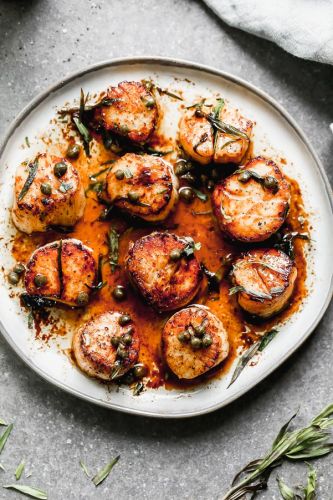 Brown Butter Scallops with Tarragon