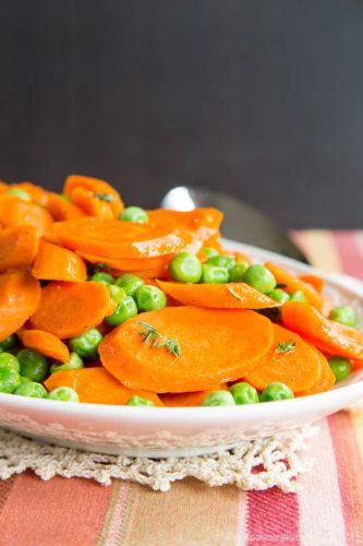 Browned Butter Peas and Carrots