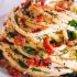 Bucatini with Spinach, Bacon, Creamy Parmesan Sauce