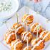 Buffalo chicken meatballs stuffed with blue cheese