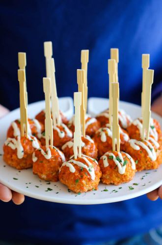 Buffalo chicken meatballs