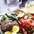 Burger Salad with Mustard Dressing
