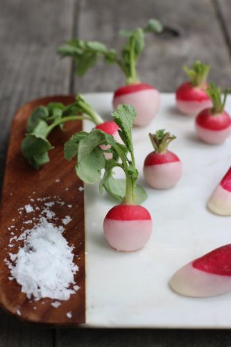 Butter dipped radishes