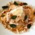 Butternut squash and mascarpone ravioli with brown butter crispy sage leaves and shaved parmesan