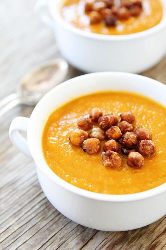 Sweet and savory butternut squash soup