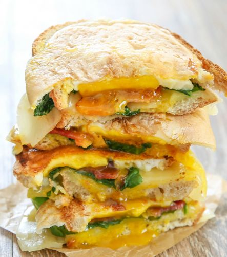 Egg In A Hole Grilled Cheese Sandwich