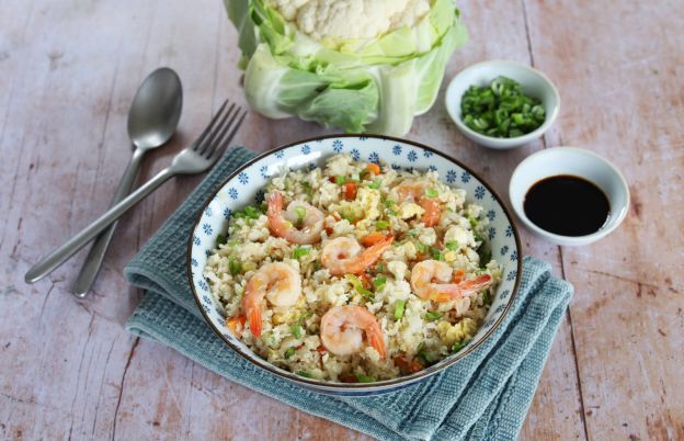 Easy Cauliflower Shrimp Fried Rice