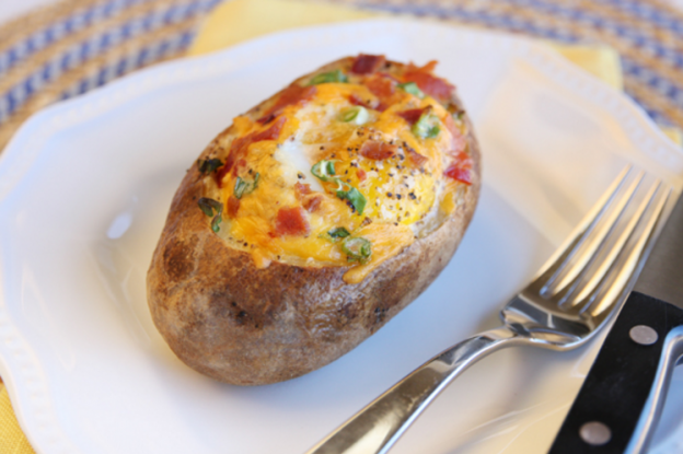 Egg-Stuffed Baked Potatoes